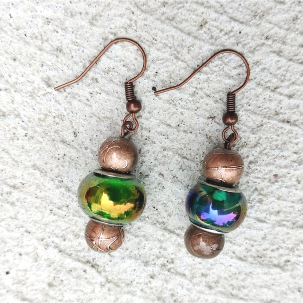 Unique Beaded Dangle Earrings